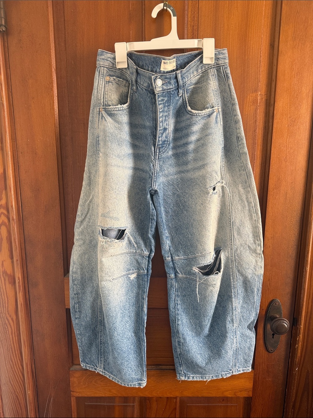 We The Free Good Luck Mid Rise Barrel Jeans
